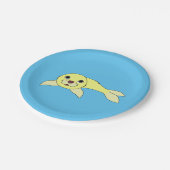 Gele Baby zegel Papieren Bordje (Gekanteld)