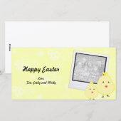 Gele babykuiken Pasen-foto-kaarten Feestdagenkaart (Voorkant / Achterkant)