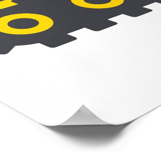 Gele Backhoe Graafmachine Constructie Kind Poster (Hoek)