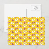 Gele bacon en eieren briefkaart (Voorkant / Achterkant)