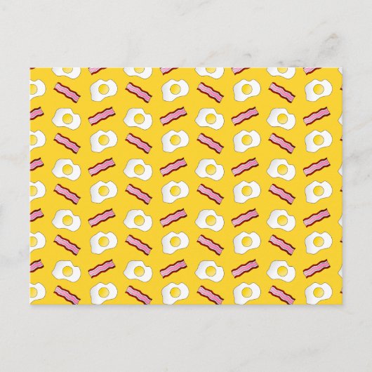 Gele bacon en eieren briefkaart (Voorkant)