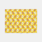 Gele bacon en eieren fleece deken (Voorkant (Horizontaal))
