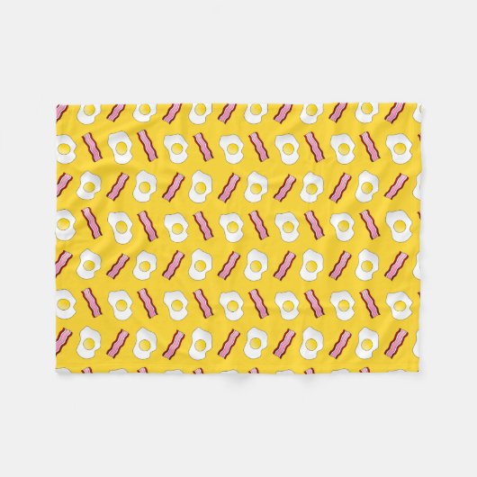 Gele bacon en eieren fleece deken (Voorkant (Horizontaal))