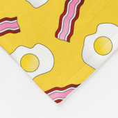 Gele bacon en eieren fleece deken (Hoek)