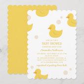 Gele badeend. Speelgoed baby shower Kaart (Voorkant / Achterkant)