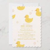 Gele badeend. Speelgoed baby shower Kaart (Voorkant)