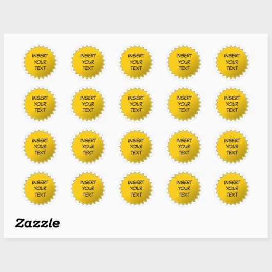 Gele badge ronde sticker (Vel)