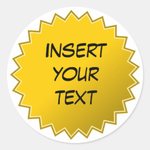 Gele badge ronde sticker