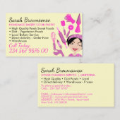 Gele bakkerijkdarm visitekaartje (Voorkant / Achterkant)