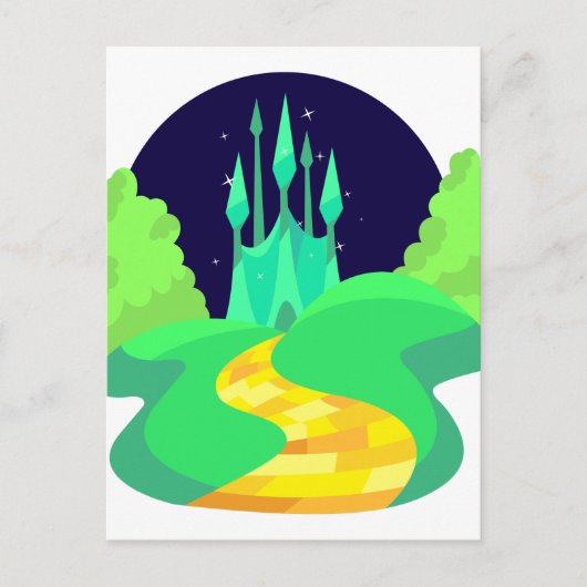 gele baksteen briefkaart (Voorkant)