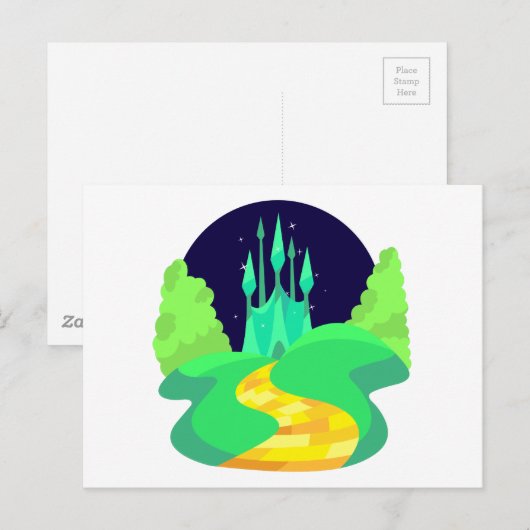 gele baksteen briefkaart (Voorkant / Achterkant)