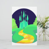 gele baksteen briefpapier (Staand voorkant)