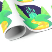 gele baksteen cadeaupapier (Rol Hoek)