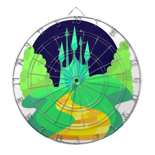 gele baksteen dartbord (Voorkant)