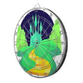 gele baksteen dartbord (Voorkant Rechts)
