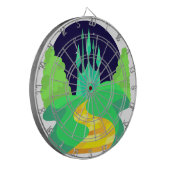 gele baksteen dartbord (Voorkant Links)