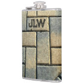 Gele baksteen en grijs gepatenteerd Urban Grunge Heupfles (Links)