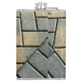 Gele baksteen en grijs gepatenteerd Urban Grunge Heupfles (Achterkant)