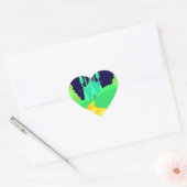 gele baksteen hart sticker (Envelop)