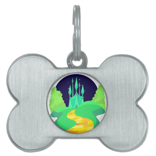 gele baksteen huisdieren naamplaatje (voorkant)