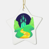 gele baksteen keramisch ornament (Links)