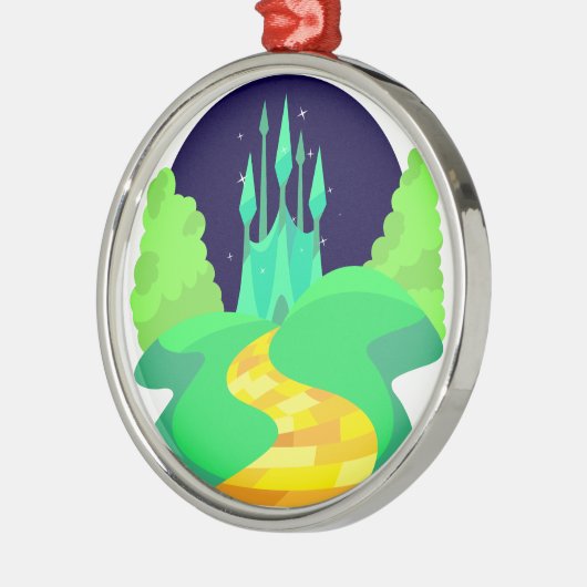 gele baksteen metalen ornament (Links)