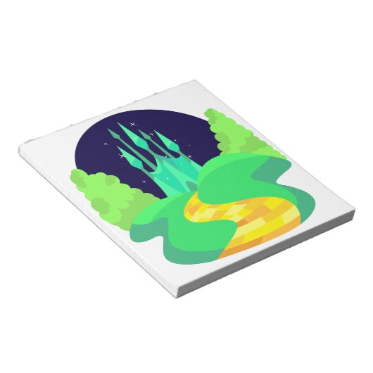 gele baksteen notitieblok (Schuin)