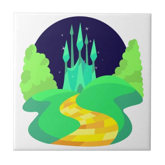 gele baksteen tegeltje (Voorkant)