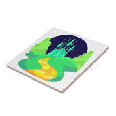 gele baksteen tegeltje (Zijkant)