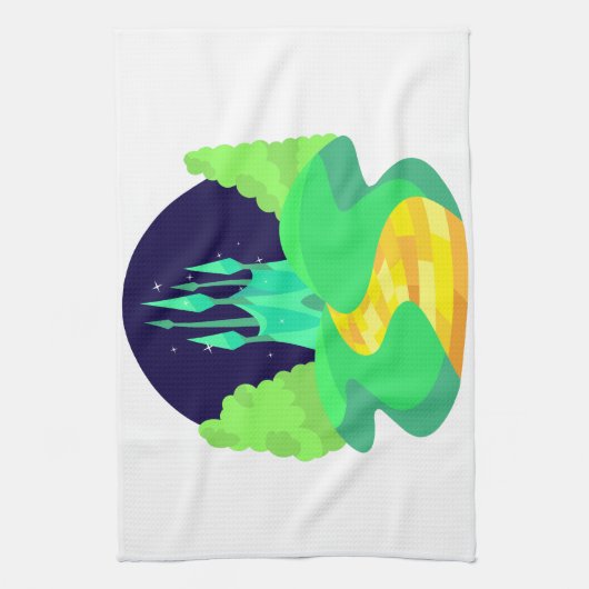 gele baksteen theedoek (Verticaal)