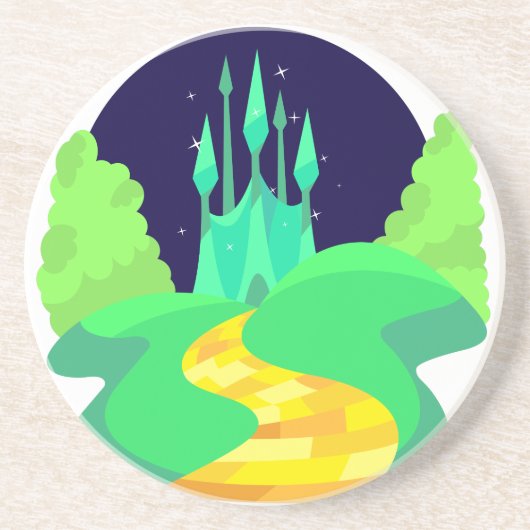 gele baksteen zandsteen onderzetter (Voorkant)