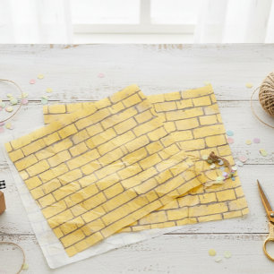 Gele Bakstenen Muur  Tissuepapier