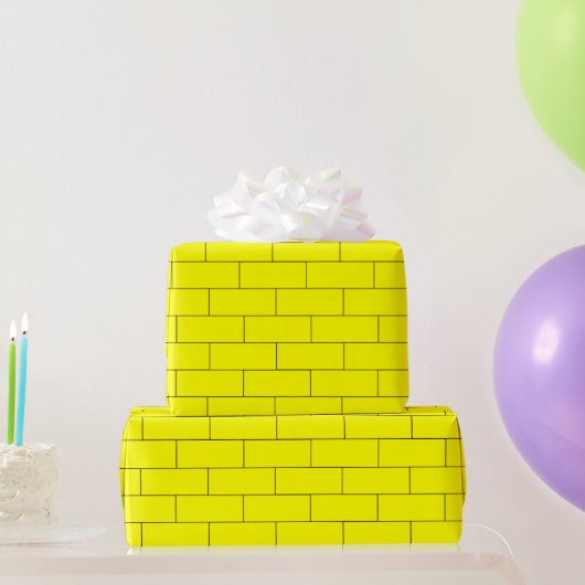 Gele Bakstenen Patroon Inpakpapier (Feestgeschenken)