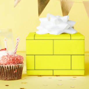 Gele Bakstenen Patroon Inpakpapier