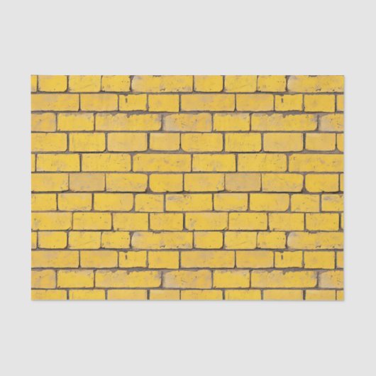 gele bakstenen wegmuur tissuepapier (Voorkant)