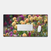Gele bal Dahlia Blooms Floral Bureaumat (Keyboard & Muis)