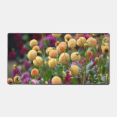 Gele bal Dahlia Blooms Floral Bureaumat (Voorkant)