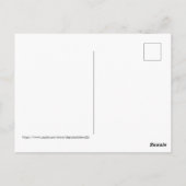 Gele bal, gordelroos briefkaart (Achterkant)