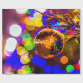 Gele bal, gordelroos cadeaupapier (Vlak)