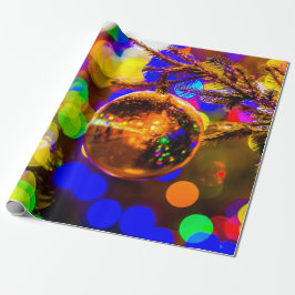 Gele bal, gordelroos cadeaupapier