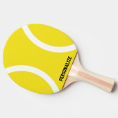 Gele bal ping pong paddle voor tafeltennis tafeltennisbatje (Zijkant)
