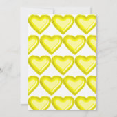 Gele ballon 1st Birthday Party Invitation Kaart (Achterkant)