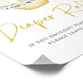 Gele ballon Baby shower luier Raffle Poster (Hoek)