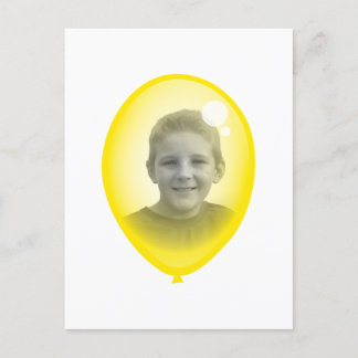 Gele ballon Sjabloon Briefkaart