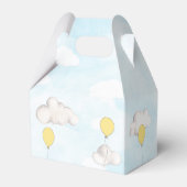 gele ballonnen wolken verjaardag doopfeest bedankdoosjes (Achterkant)