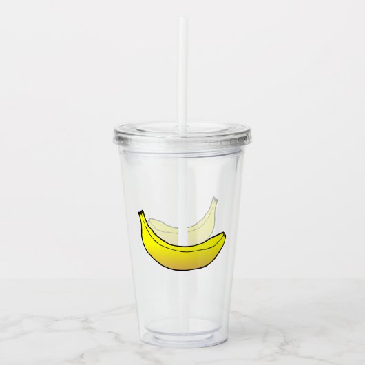 Gele banaan acryl drinkbeker (Voorkant)