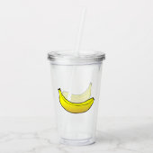 Gele banaan acryl drinkbeker (Achterkant)