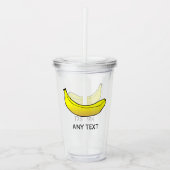Gele banaan acryl drinkbeker (Voorkant)