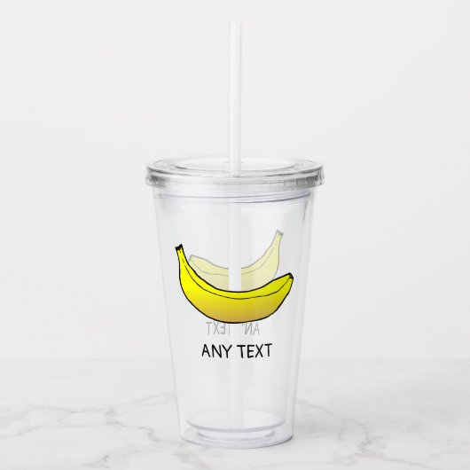 Gele banaan acryl drinkbeker (Voorkant)