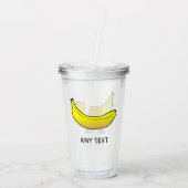 Gele banaan acryl drinkbeker (Achterkant)